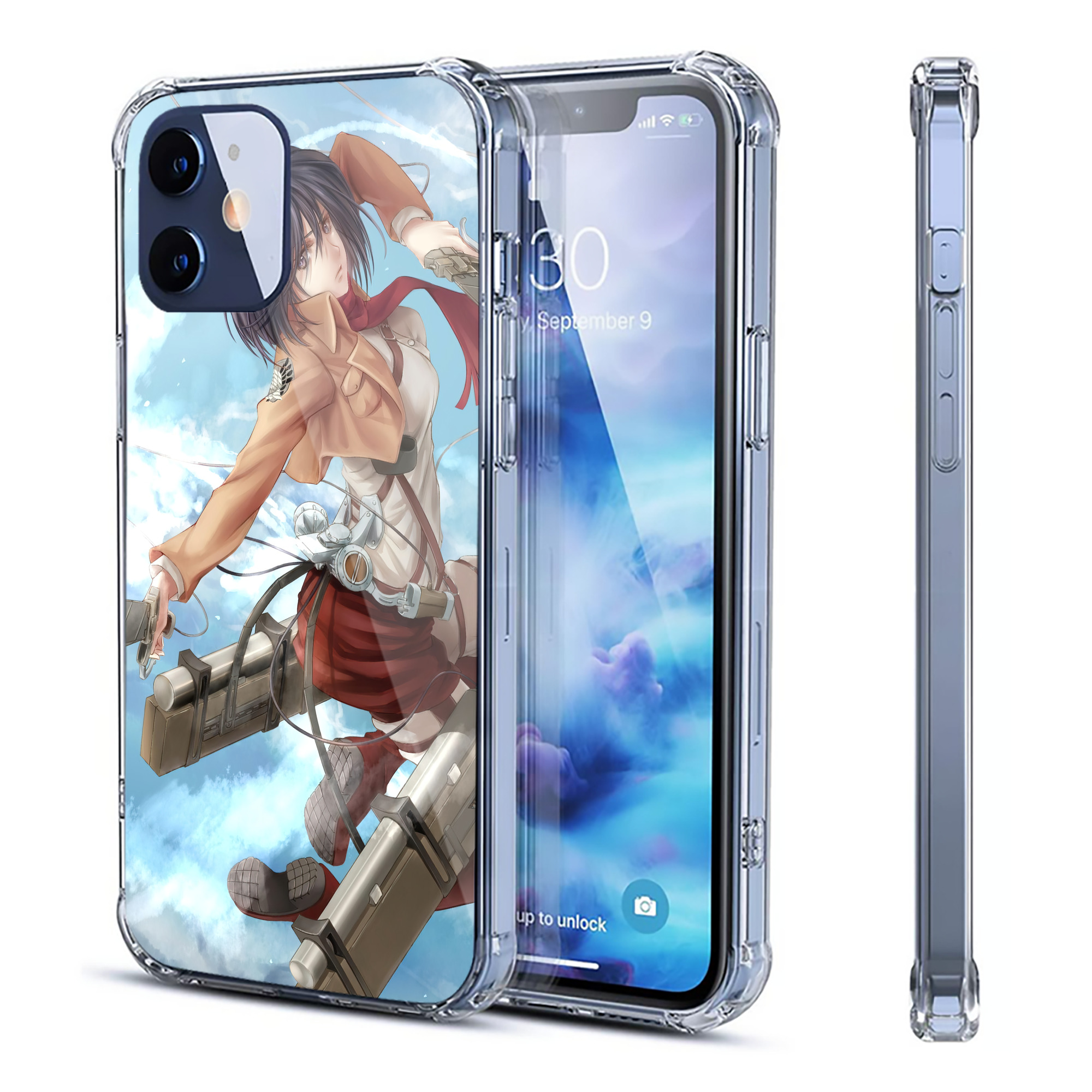 （画像用） 進撃の巨人 Attack on Titan 【iPhone 12シリーズ対応】透明スマホケース（クリアソフトケース）